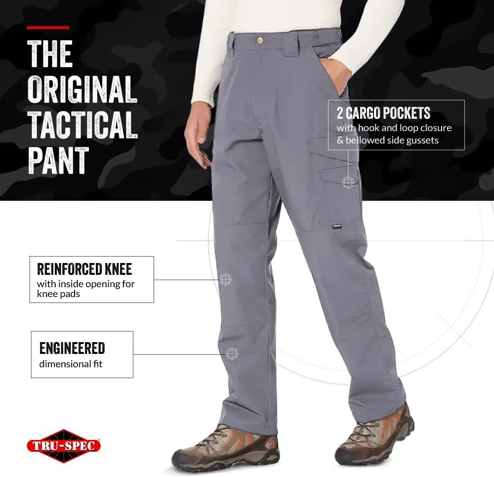 Tru-Spec 24-7 Original Tactical Pants for Men - Water-Resistant Cargo Work Pants with Concealed Carry and Knee Pad Openings