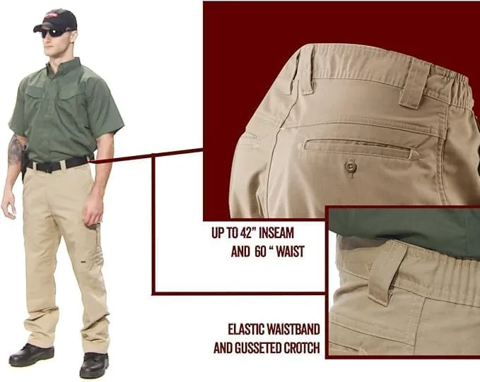 TRU-SPEC Men's 24-7 Series Simply Tactical Cargo Pocket Pants, Polyester/Cotton Rip-Stop