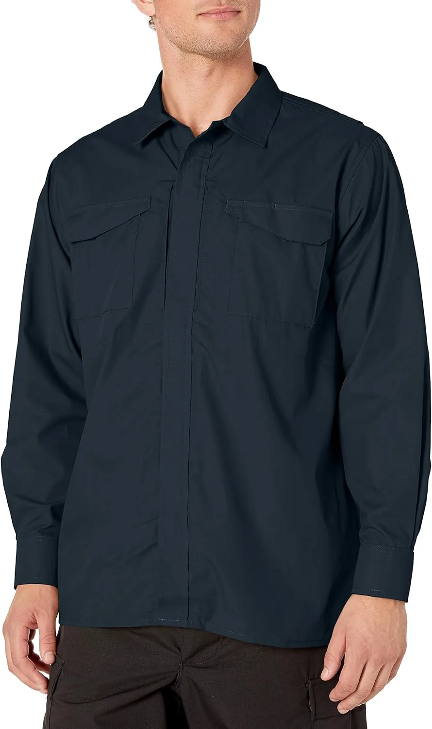 TRU-SPEC 24-7 1051002 Men's Ultralight Long Sleeve Uniform Shirt, Polyester Cotton Rip-Stop, X-Small Regular