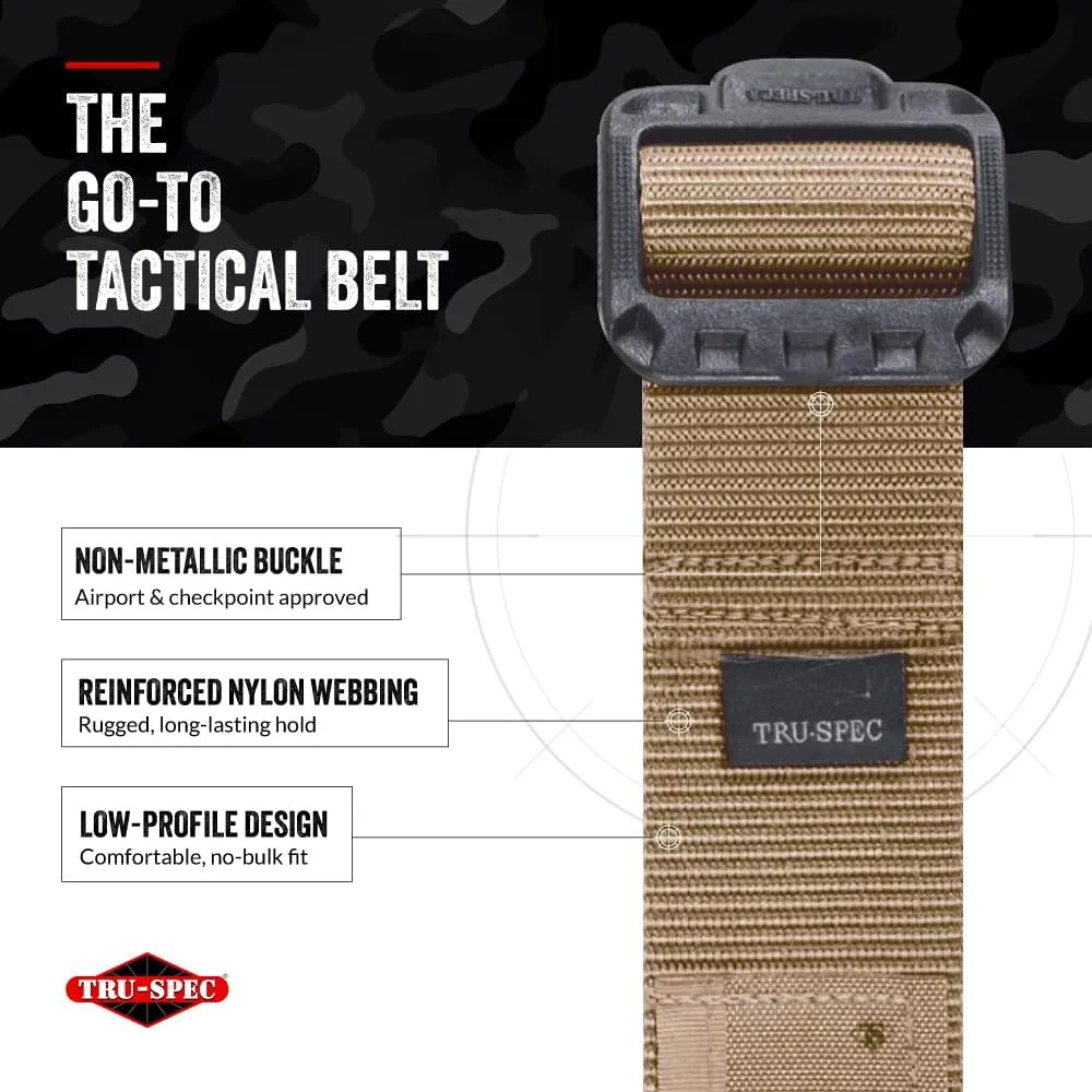Tru-Spec Security Friendly Tactical Belt with Non-Metallic Buckle