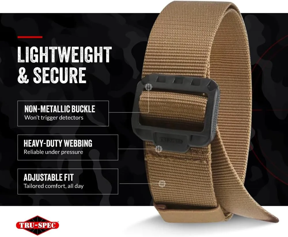 Tru-Spec Security Friendly Tactical Belt with Non-Metallic Buckle