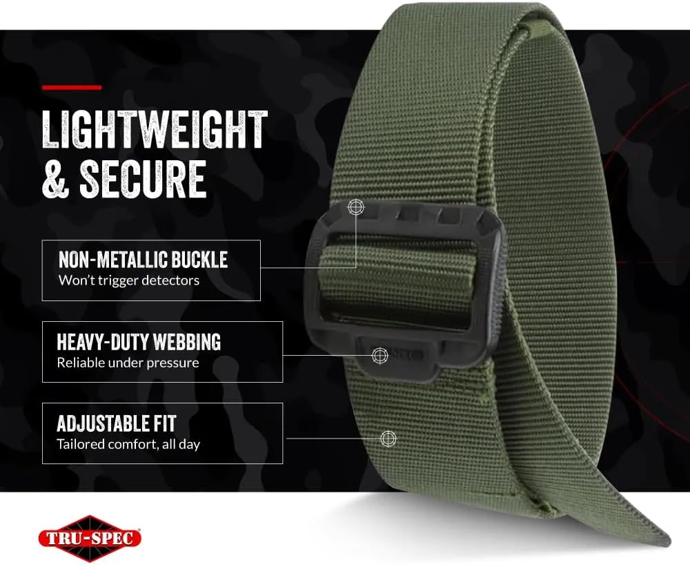 Tru-Spec Security Friendly Tactical Belt with Non-Metallic Buckle
