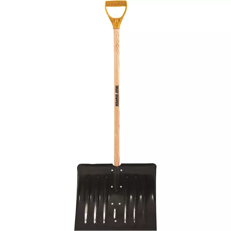 True Temper 1640700 Steel Snow Shovel with D-Grip Hardwood Handle 18 Inch