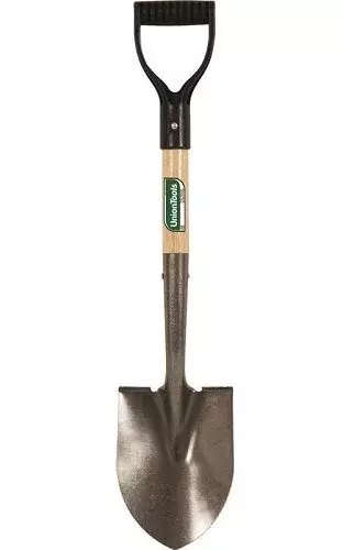 AMES/TRUE TEMPER 163037900 Mini Shovel, 6" W x 8" L, Carbon Steel, 27", D-Grip Hardwood Handle