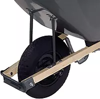True Temper R6FF25 Wheelbarrow with Steel Tray and Never Flat Tire, 6-Cubic Foot Capacity