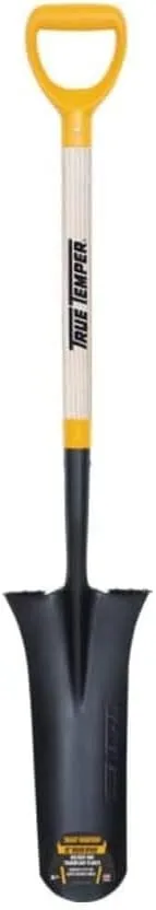Wood D-Handle Drain Spade Hardwood Handle Drain Trench Spade