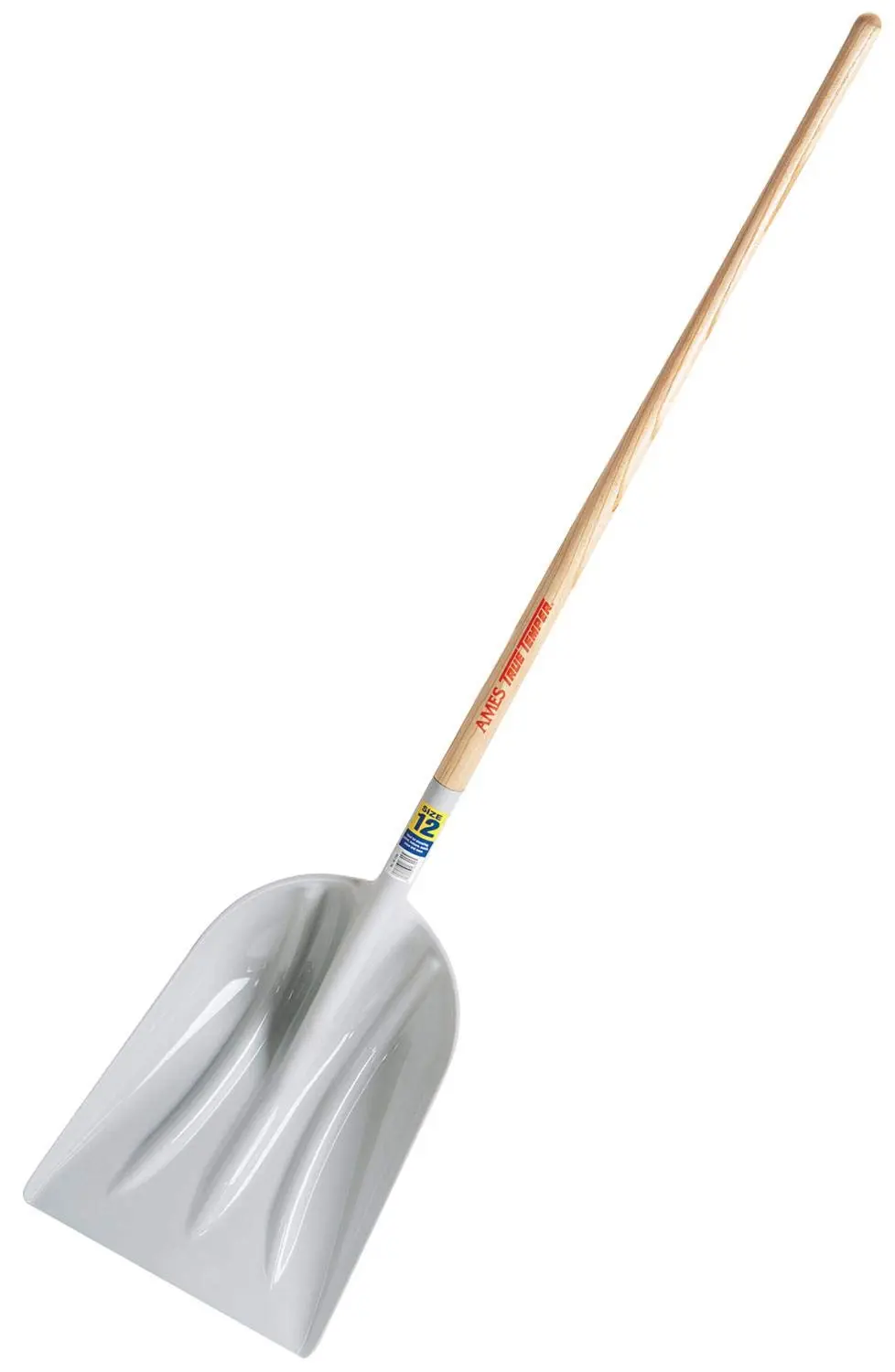 True Temper Poly Scoop with Hardwood Handle, 17.75 x 14.75 in Blade, 48 in Handle