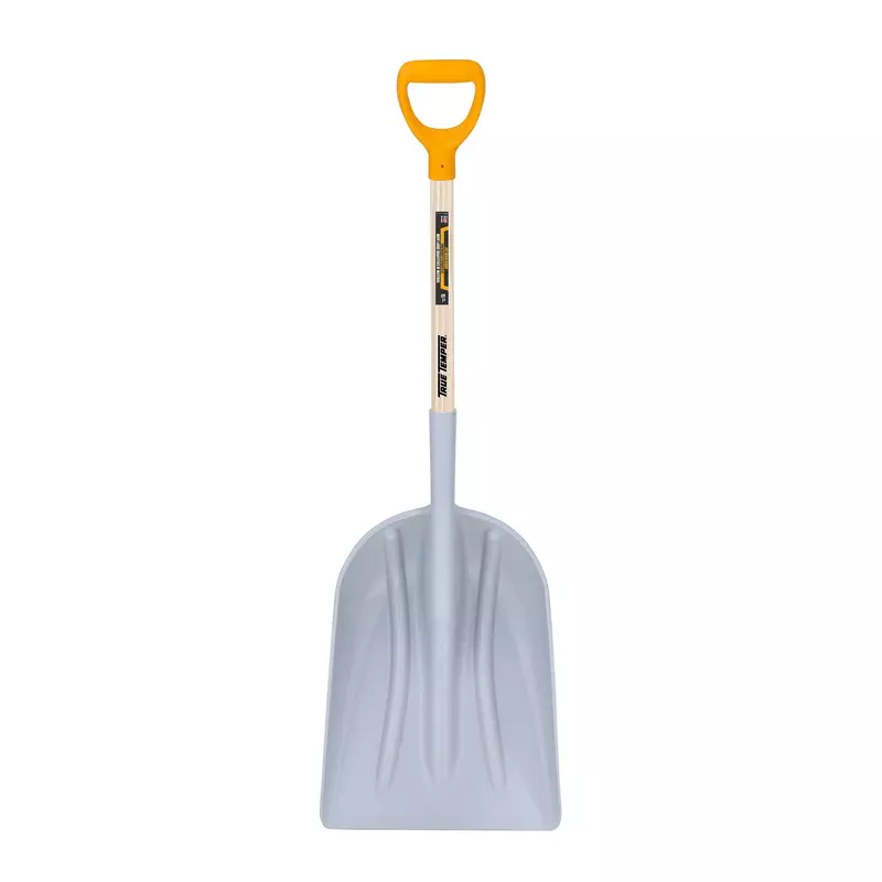 True Temper 1680700 Poly Scoop with Hardwood Handle and D-Grip