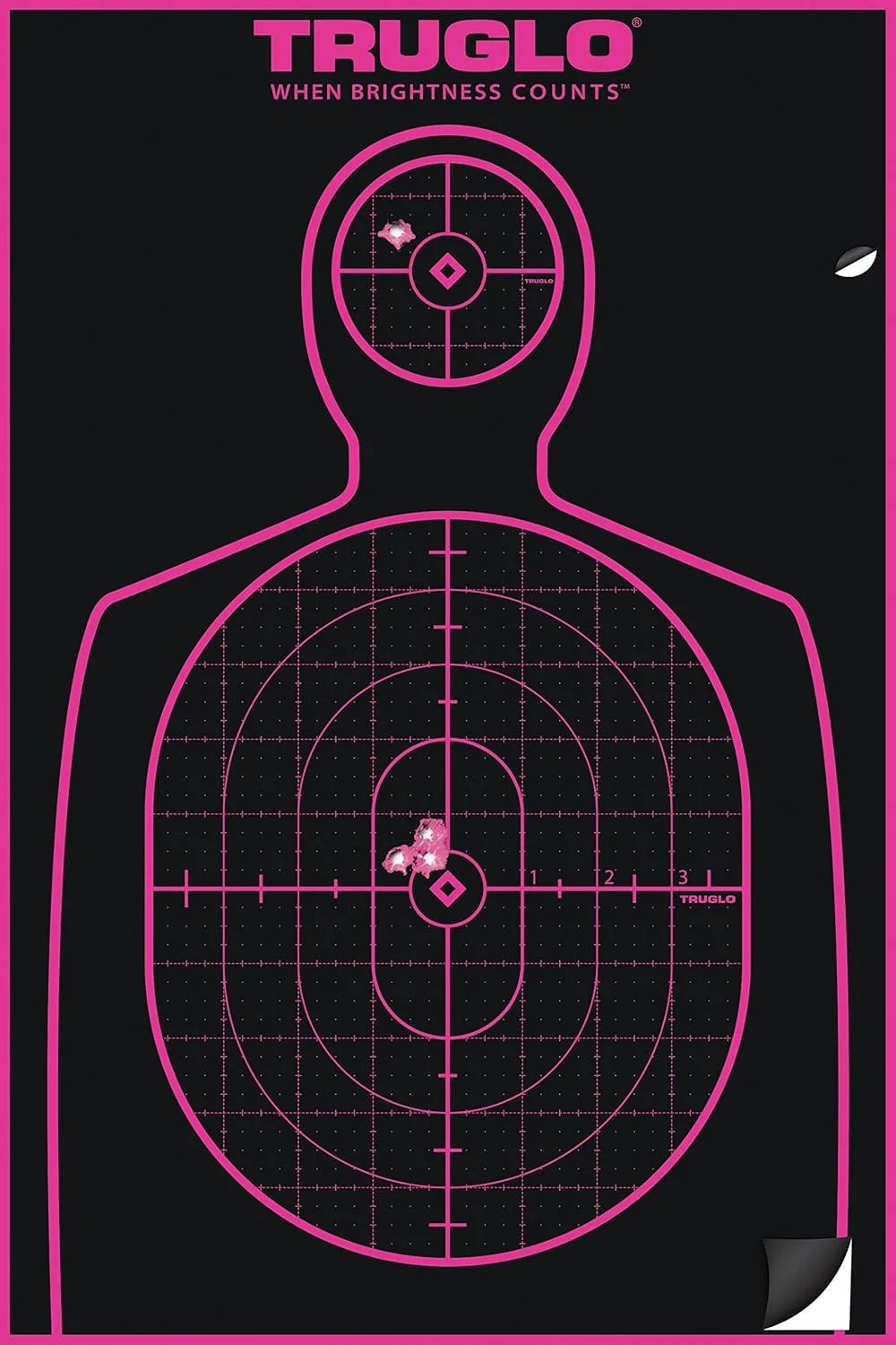 TRUGLO TRU-SEE 12x18 Fluorescent Self-Adhesive Splatter Handgun Target