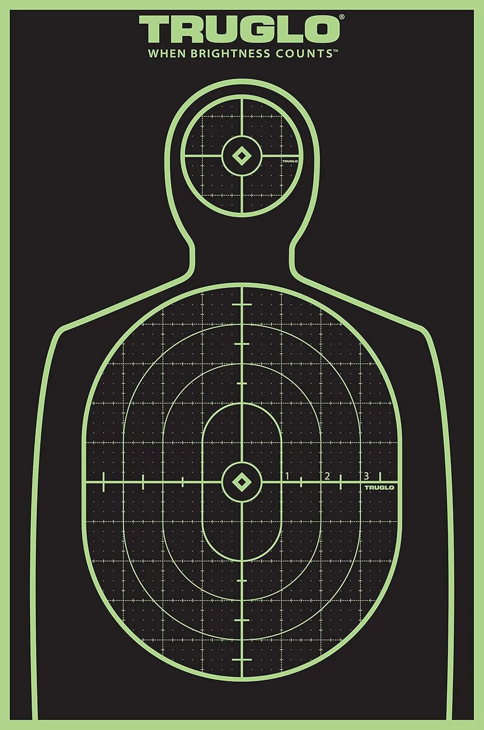 TRUGLO TRU-SEE 12x18 Fluorescent Self-Adhesive Splatter Handgun Target