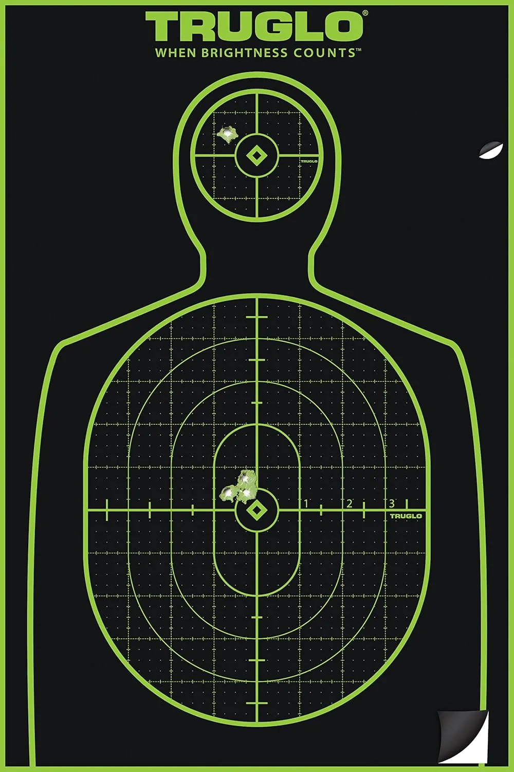 TRUGLO TRU-SEE 12x18 Fluorescent Self-Adhesive Splatter Handgun Target