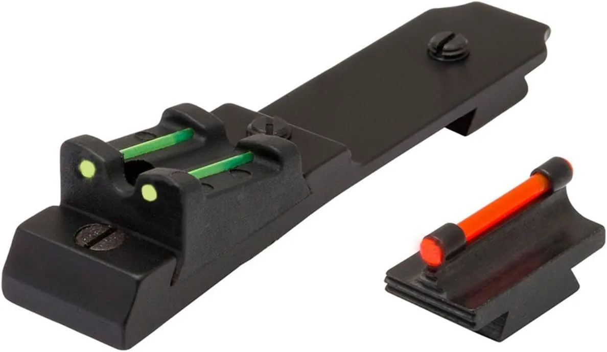 TRUGLO Replacement 3-Dot Red Front & Green Rear Adjustable Lever Action Fiber-Optic Sight Set