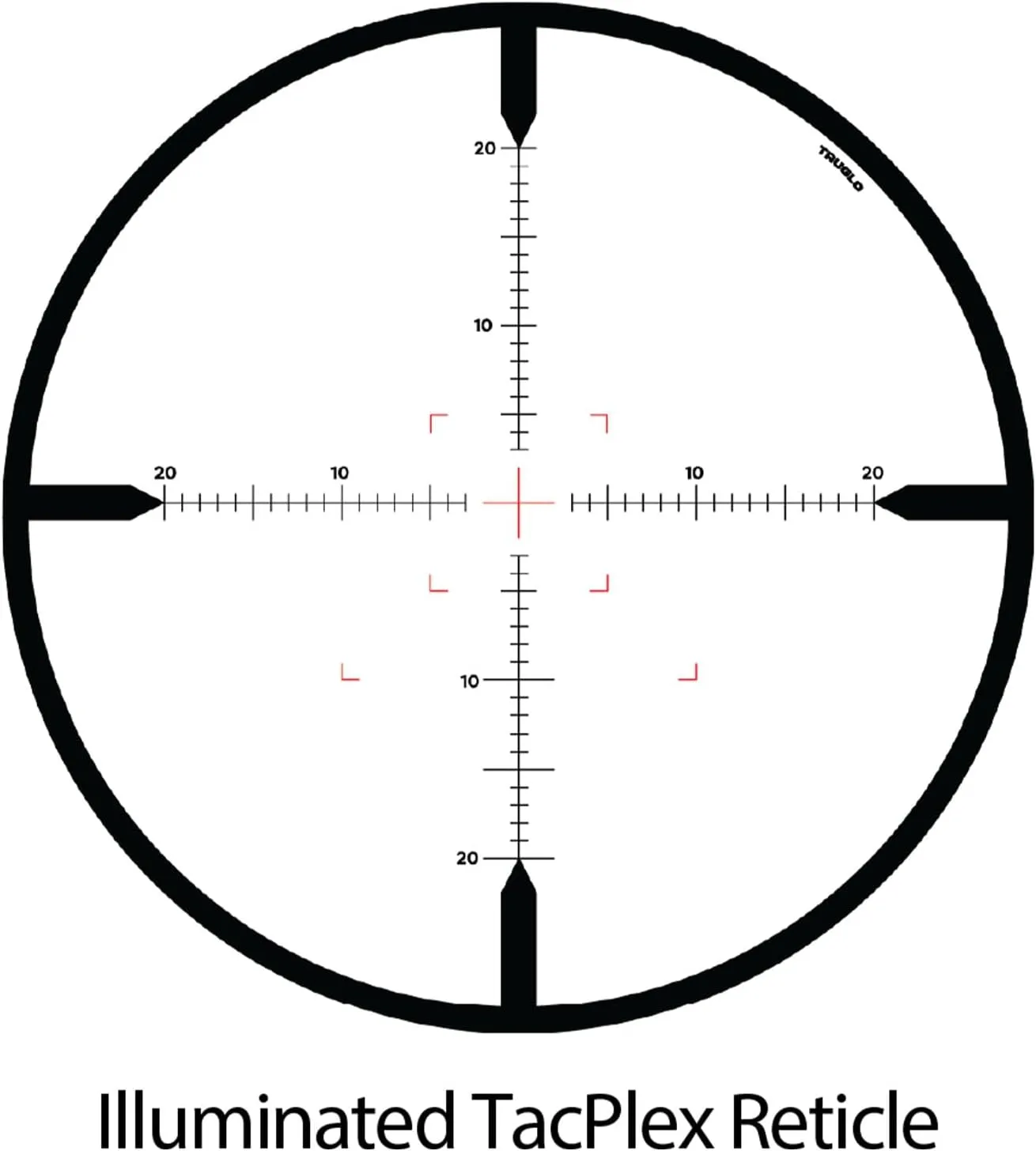 TruGlo Eminus Illuminated TacPlex-MOA Reticle Riflescope One-Piece 30mm Tube