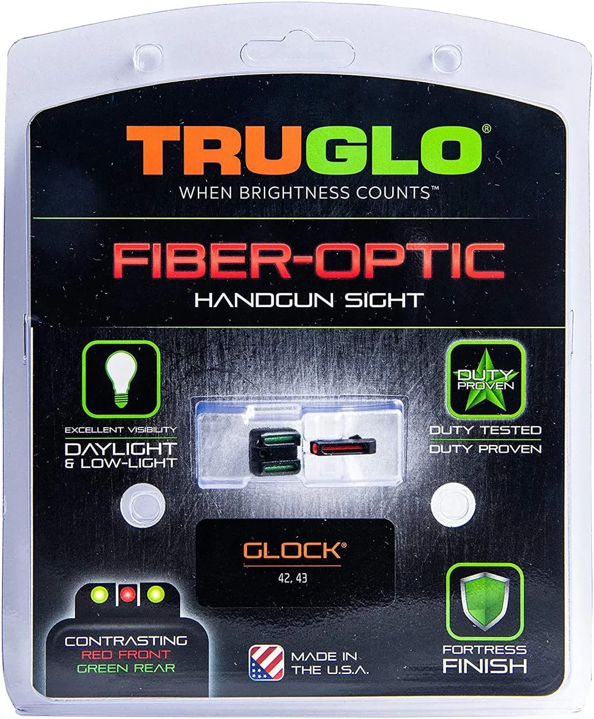 TRUGLO Fiber-Optic Handgun Night Sight Set