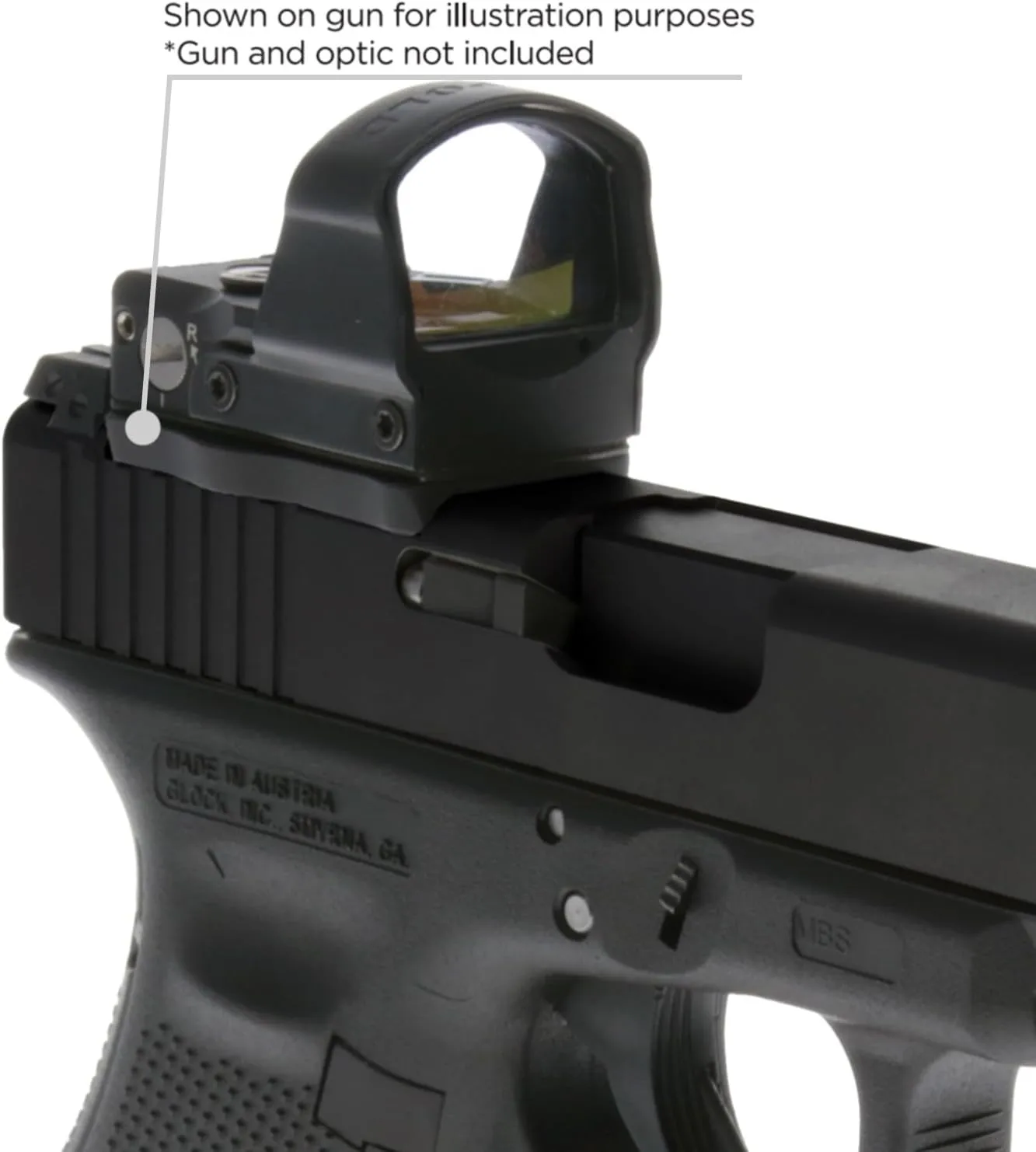 TRUGLO Pistol Red Dot Sight Adapter | RMR to 4-Post Mounting System