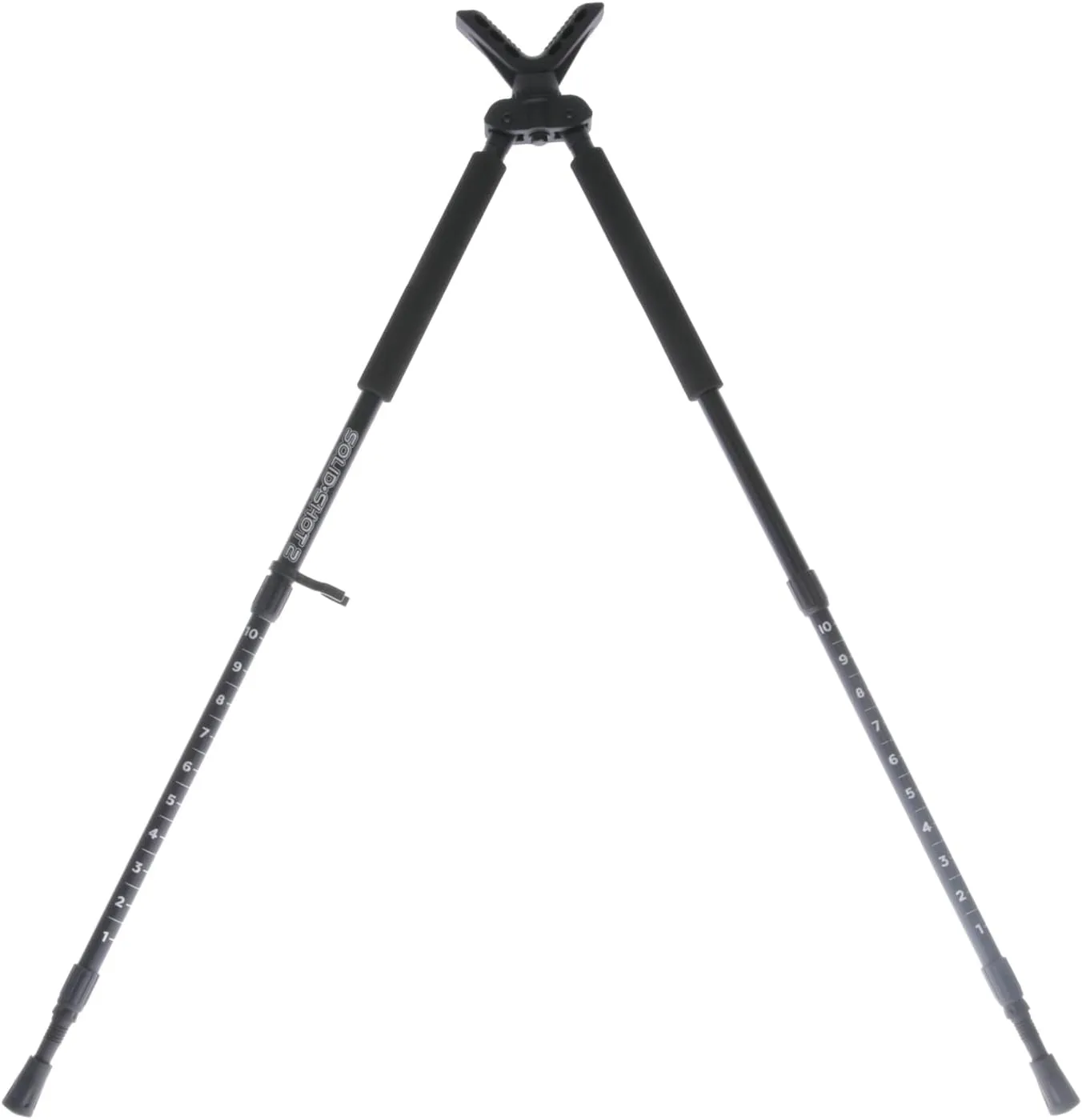 TruGlo Solid Shot Versatile Durable Adjustable Collapsible Rifle Shooting & Crossbow Hunting Bipod withRotating Head Design