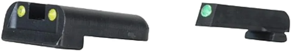 TRUGLO TFO Tritium & Fiber-Optic Front & Rear Handgun Sight Set Compatible with Sig Sauer Handguns