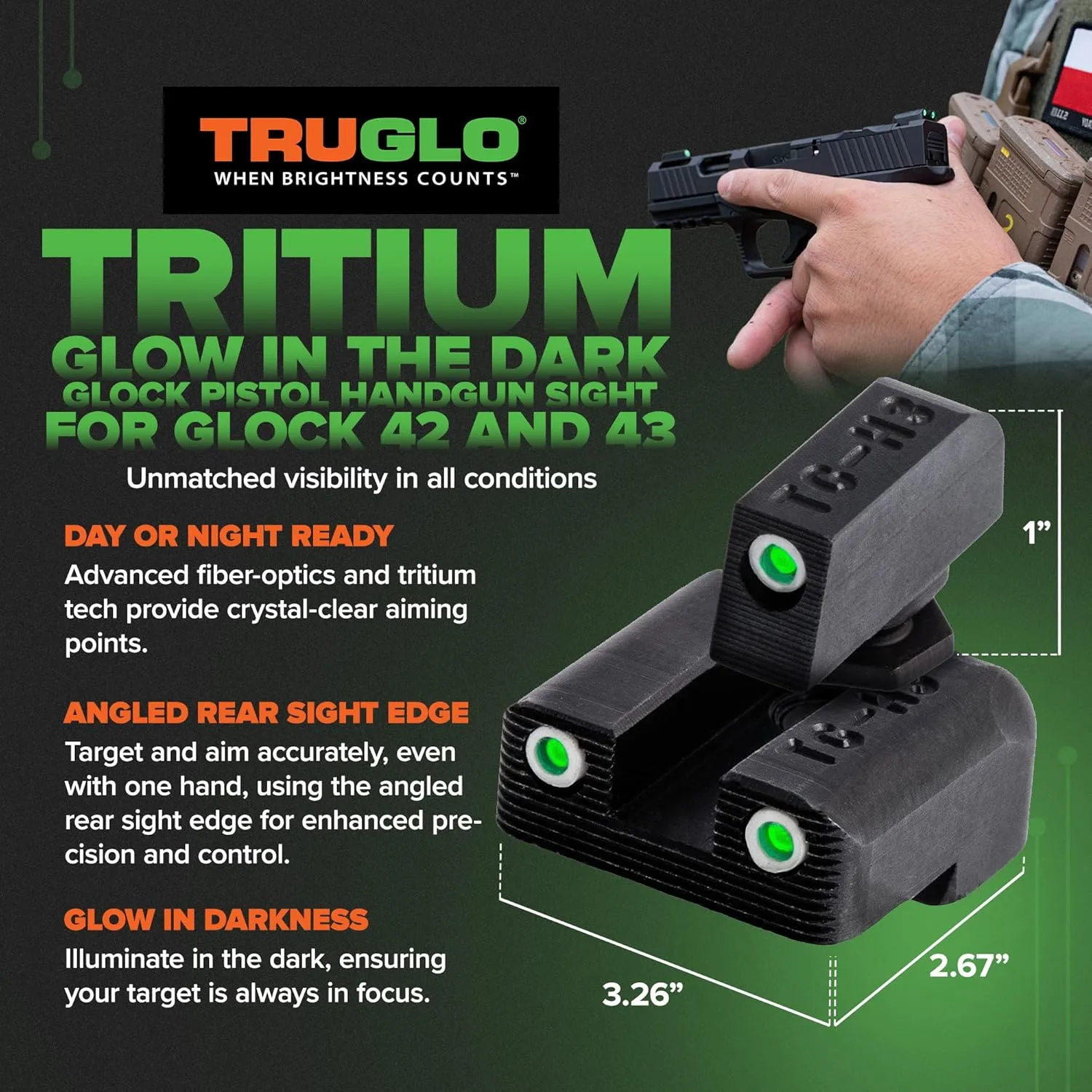 TRUGLO Tritium Handgun Night Sights