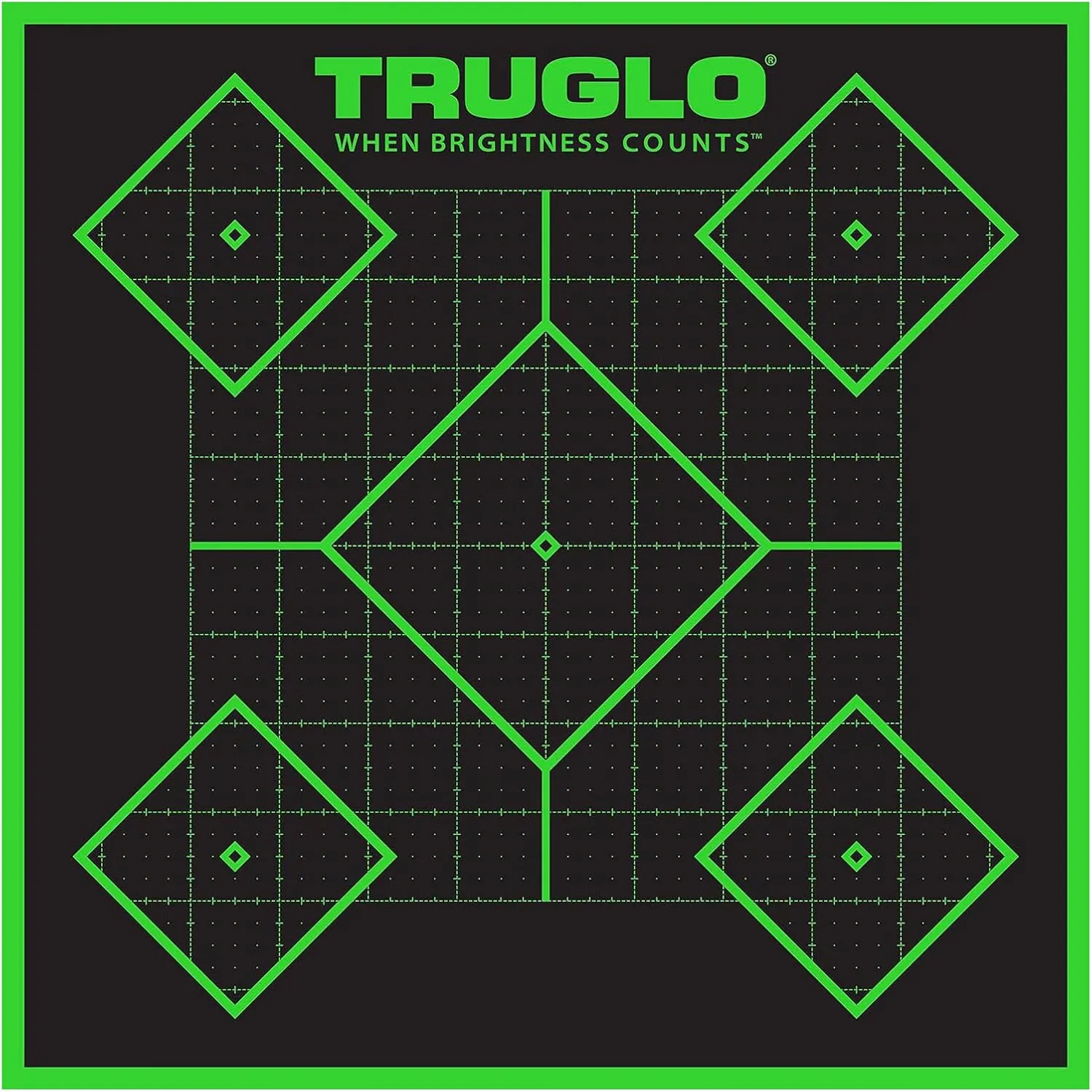 TRUGLO TRU-SEE 5-Diamond Splatter Targets - Fluorescent Self-Adhesive