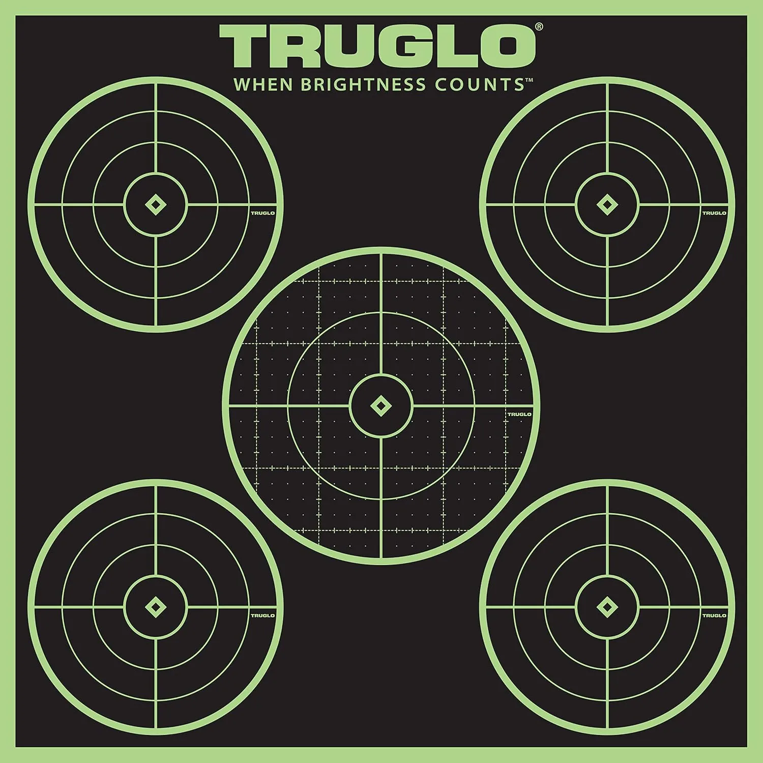TRUGLO Tru-See 5-Bull Fluorescent Self-Adhesive Splatter Targets