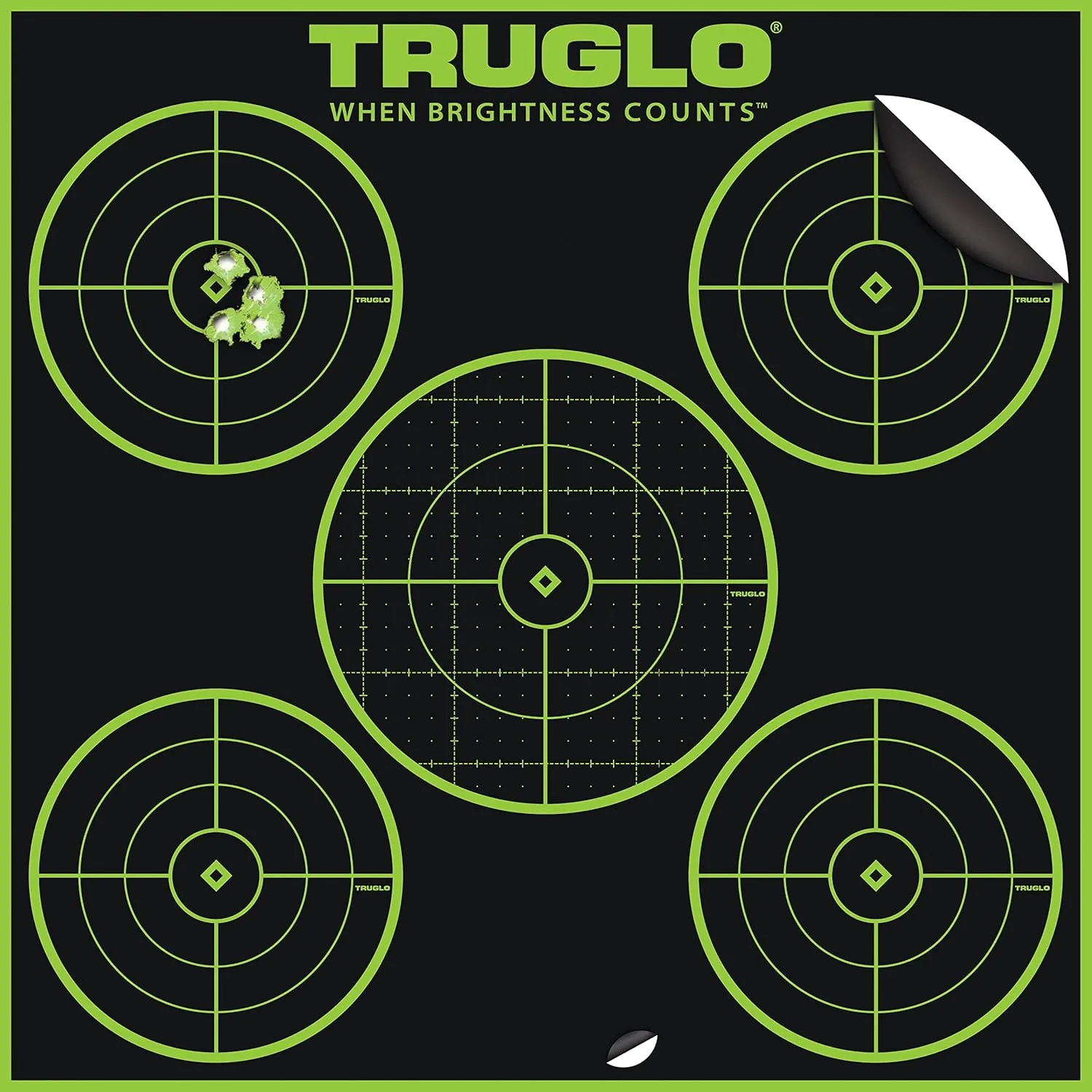 TRUGLO Tru-See 5-Bull Fluorescent Self-Adhesive Splatter Targets