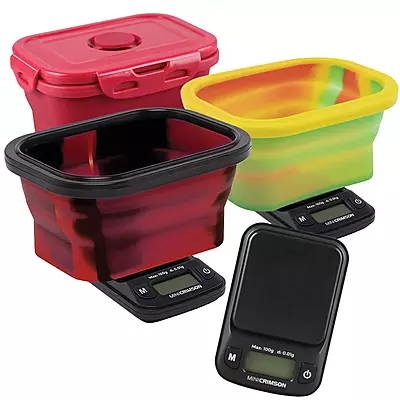 Truweigh - Mini Crimson Collapsible Bowl Scale - 100 X 0.01 Gram