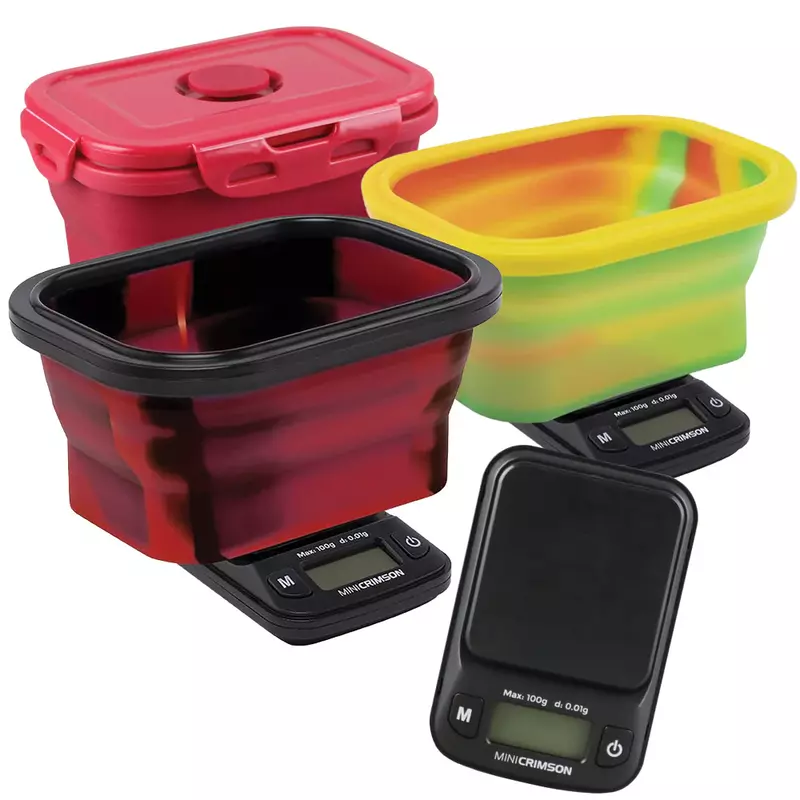 Truweigh - Mini Crimson Collapsible Bowl Scale - 100 X 0.01 Gram