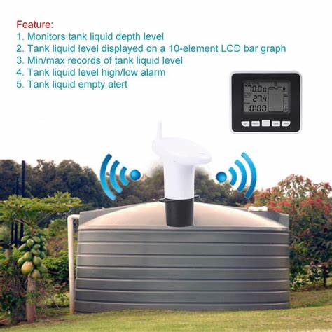 Solar Wireless Tank Level and Temperature Sensor with Display