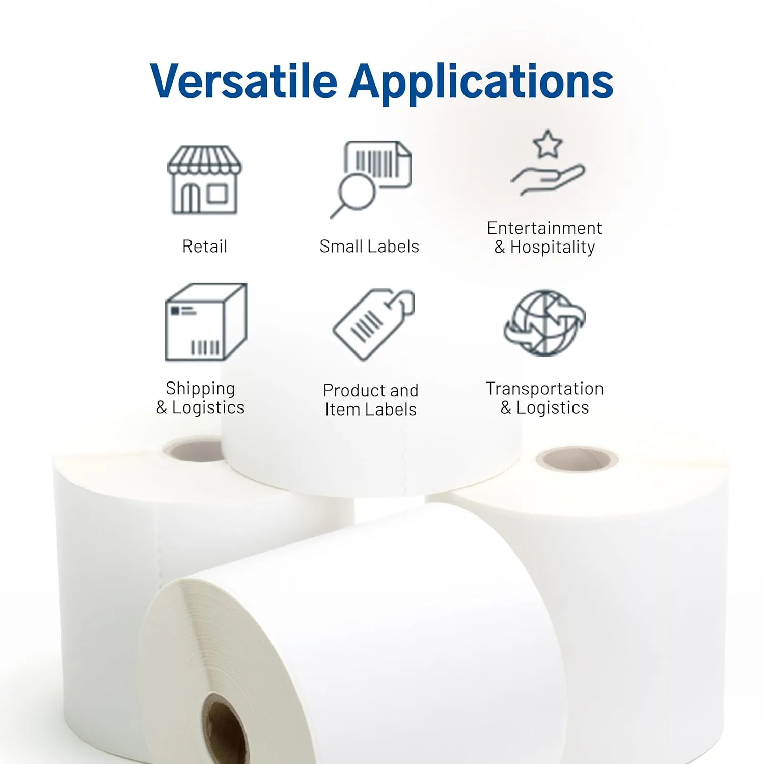 TSC Thermal Transfer Labels, Rectangular, 4in x 6in, White, 450 Labels Per Roll, Pack Of 4 Rolls
