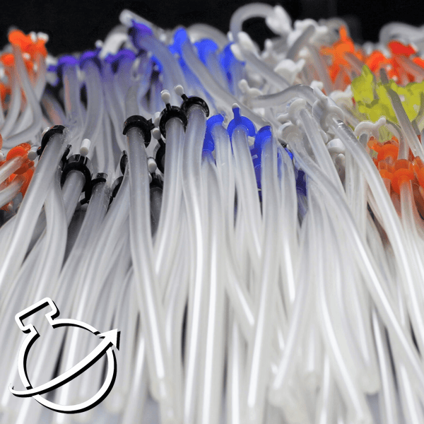 Tubing orange/blue non-flared standard