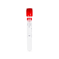 Tubo rojo al vacío tipo vacutainer con activador de coágulo 13x100 mm 6 ml, plástico PET 1 Gradilla con 100 piezas