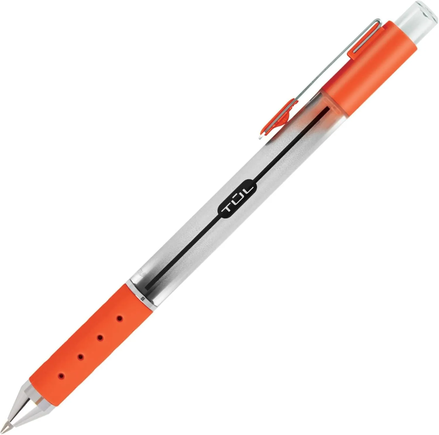 TUL GL Series Retractable Gel Pens, 0.5 mm Fine, Silver Barrel, Assorted Bright Inks, Pack of 8