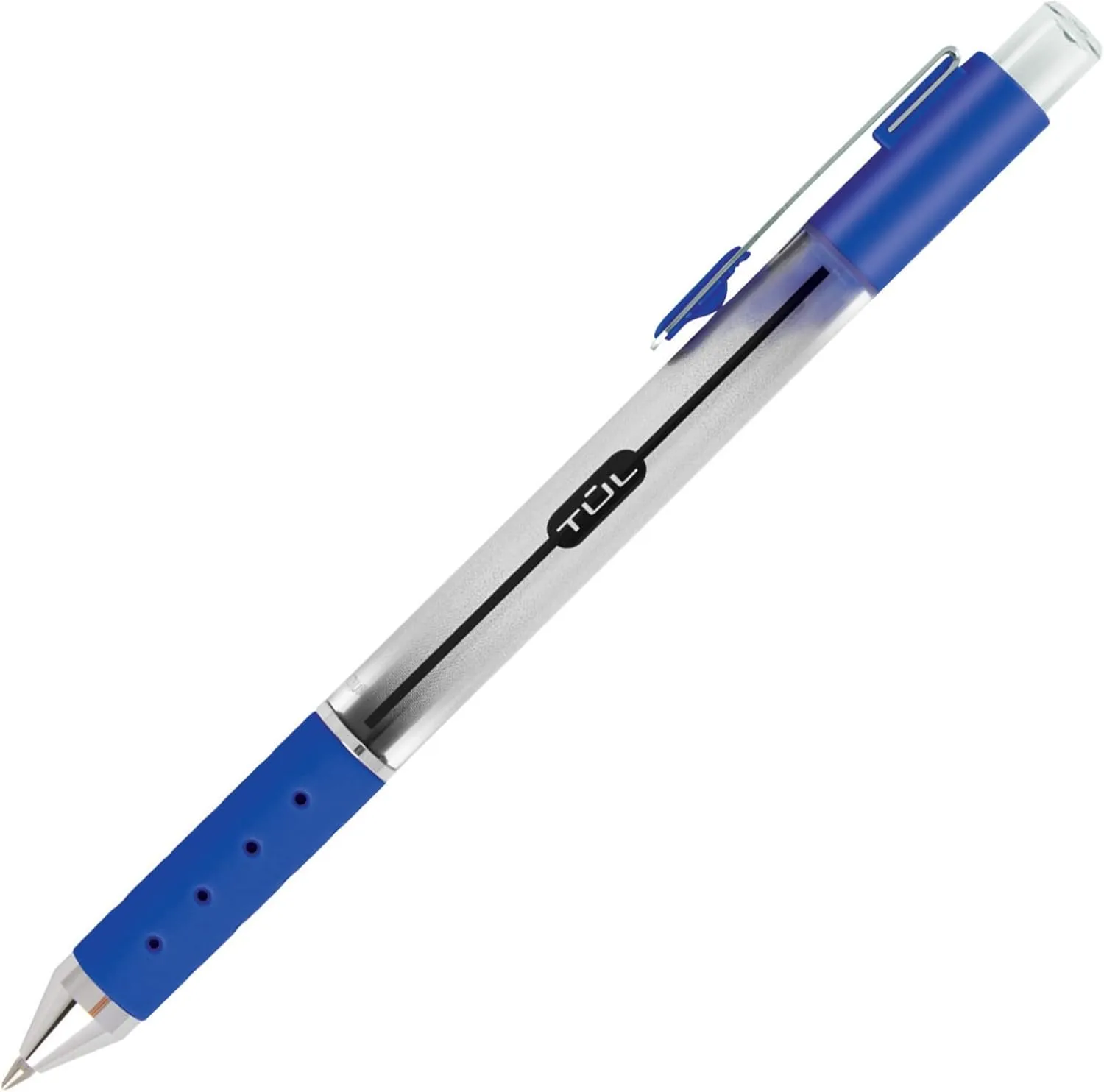 TUL GL Series Retractable Gel Pens, 0.5 mm Fine, Silver Barrel, Assorted Bright Inks, Pack of 8