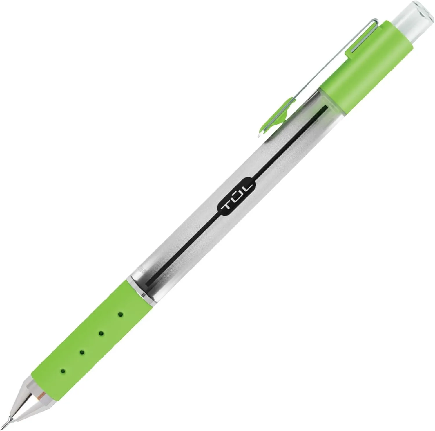 TUL Retractable Gel Pens, Needle Point, 0.5 mm, Gray Barrel, Assorted Bright Ink Colors, Pack Of 8