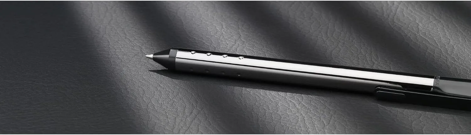 TUL Fine Writing Solid Metal Barrel Retractable Gel Pen with 2 Refills, Medium Point, 0.7 mm, Gunmetal Barrel, Black & Blue Inks