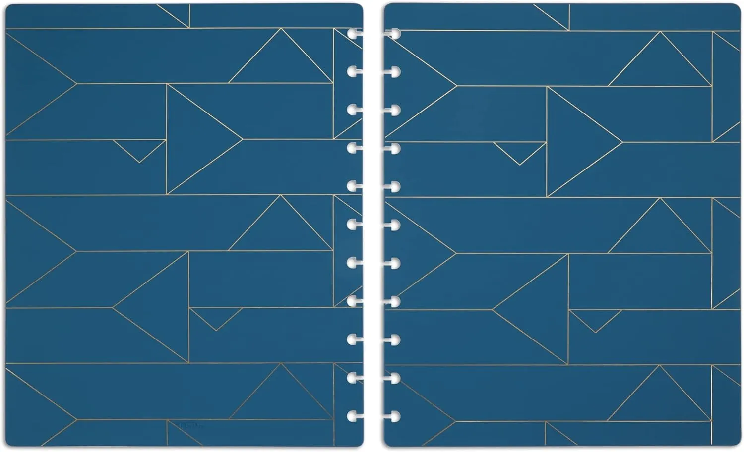 TUL® Discbound Notebook Covers, Letter Size, Blue Geo, Pack of 2 Covers