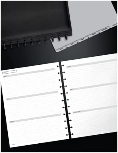 TUL Discbound Undated Weekly/Monthly Refill Pages, Letter Size, 68 Sheets