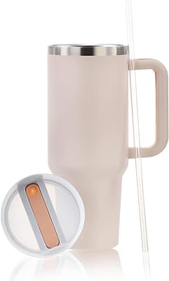 Stainless Steel Double Wall Insulated Tumbler with Handle - 40 oz