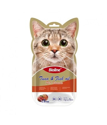 Bioline Cat Treats - 5x15g Tuna & fish Bioline Cat Treats - 5x15g Tuna & fish