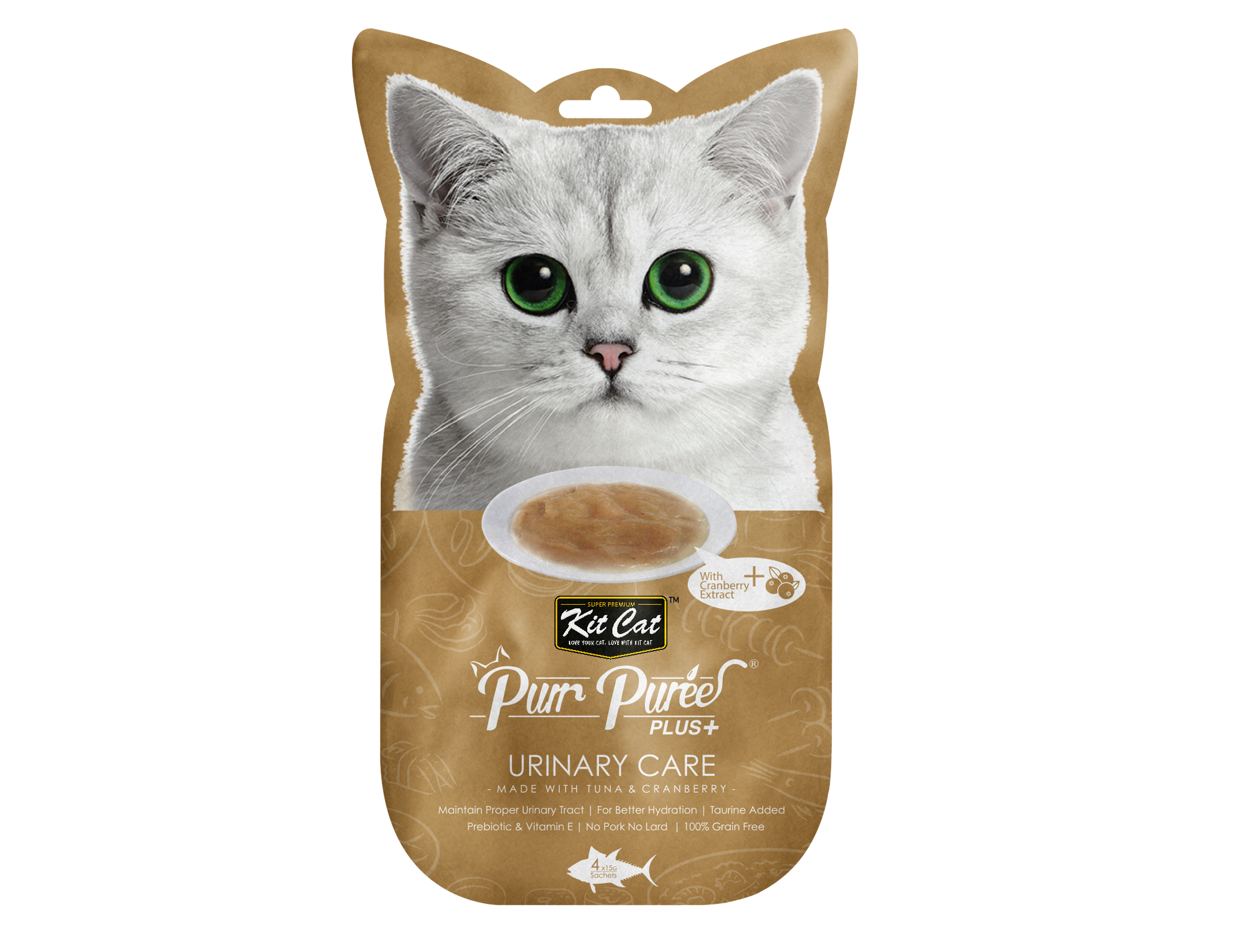 Kit Cat Puree Plus Urinary Care Tuna & Cranberry Kit Cat Puree Plus Urinary Care Tuna & Cranberry