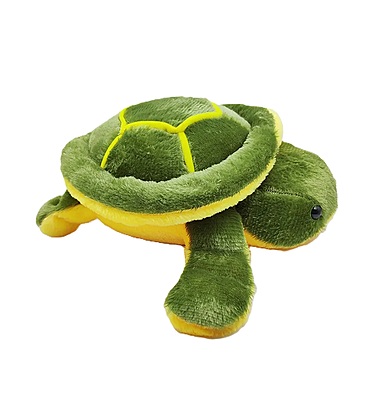 Plush Turtle Stuffed Animal, Green and Yellow, Soft Toy