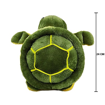 Plush Turtle Stuffed Animal, Green and Yellow, Soft Toy
