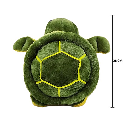 Plush Turtle Stuffed Animal, Green and Yellow, Soft Toy