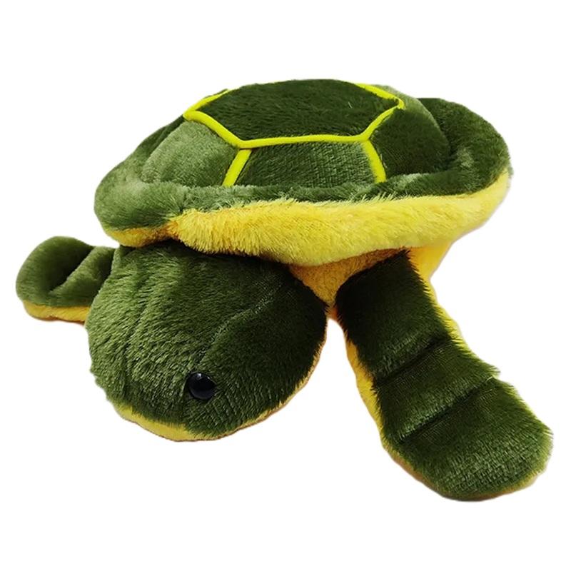 Plush Turtle Stuffed Animal, Green and Yellow, Soft Toy