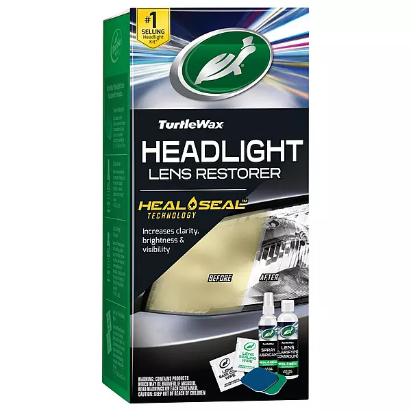 Turtle Wax Headlight Restoration Kit, Removes Oxidation and Yellowing, Restores to Like-New Condition