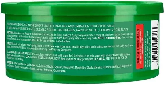 Turtle Wax T-241A Polishing Compound & Scratch Remover - 10.5 oz White