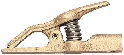 1 Inch Jaw Opening, 2 Inch Jaw Depth, 200 Amp Rating, Copper Alloy Flat Jaw Welding Ground Clamp