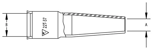 Nozzle,Slip-On,Bore 5/8 in,PK2