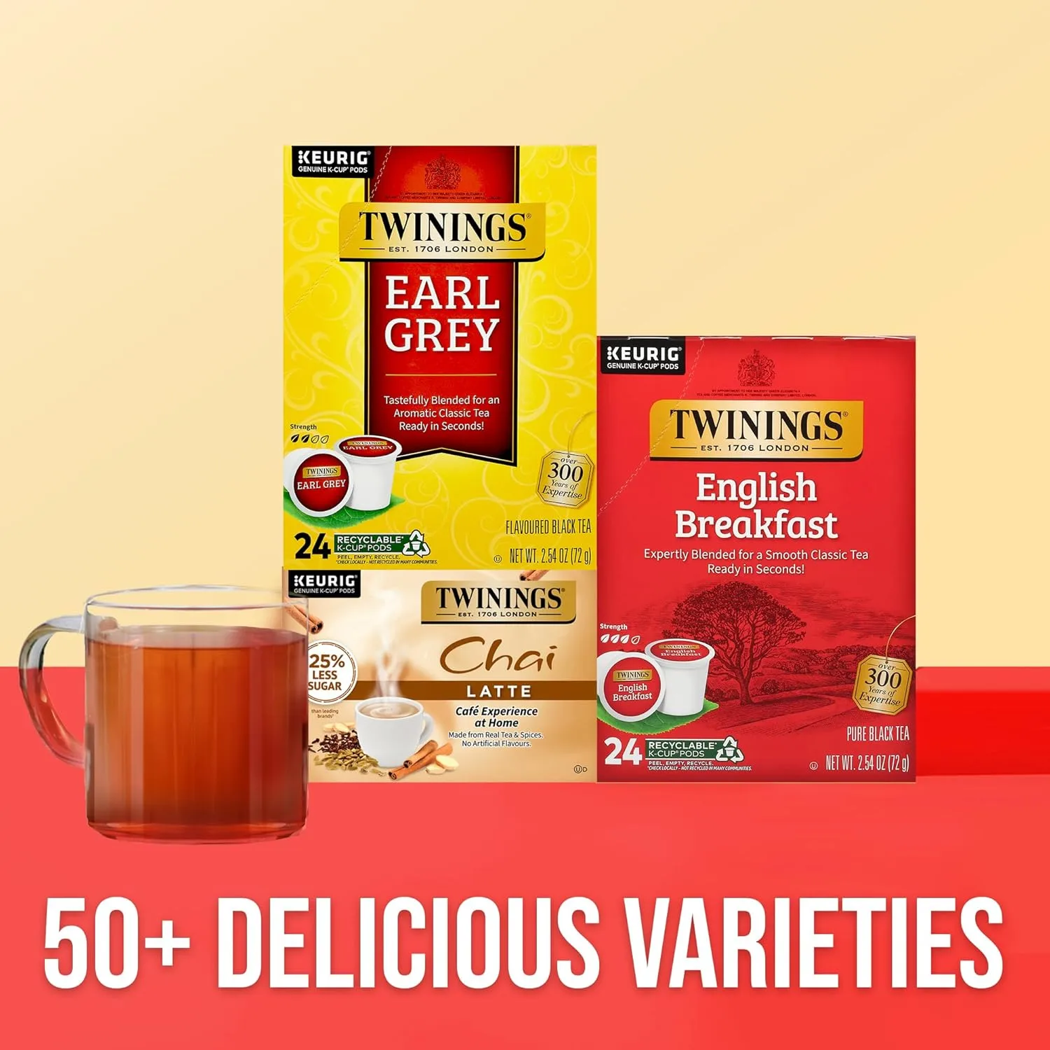 TWININGS Black Tea K-Cup Pods for Keurig, 24 Count