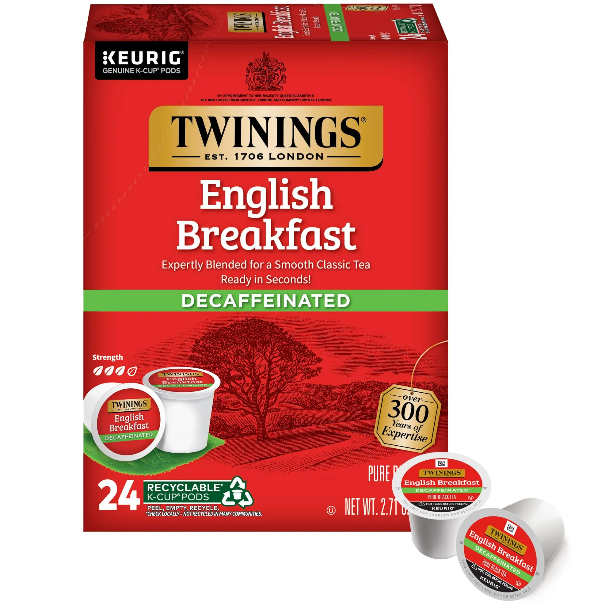 TWININGS Black Tea K-Cup Pods for Keurig, 24 Count
